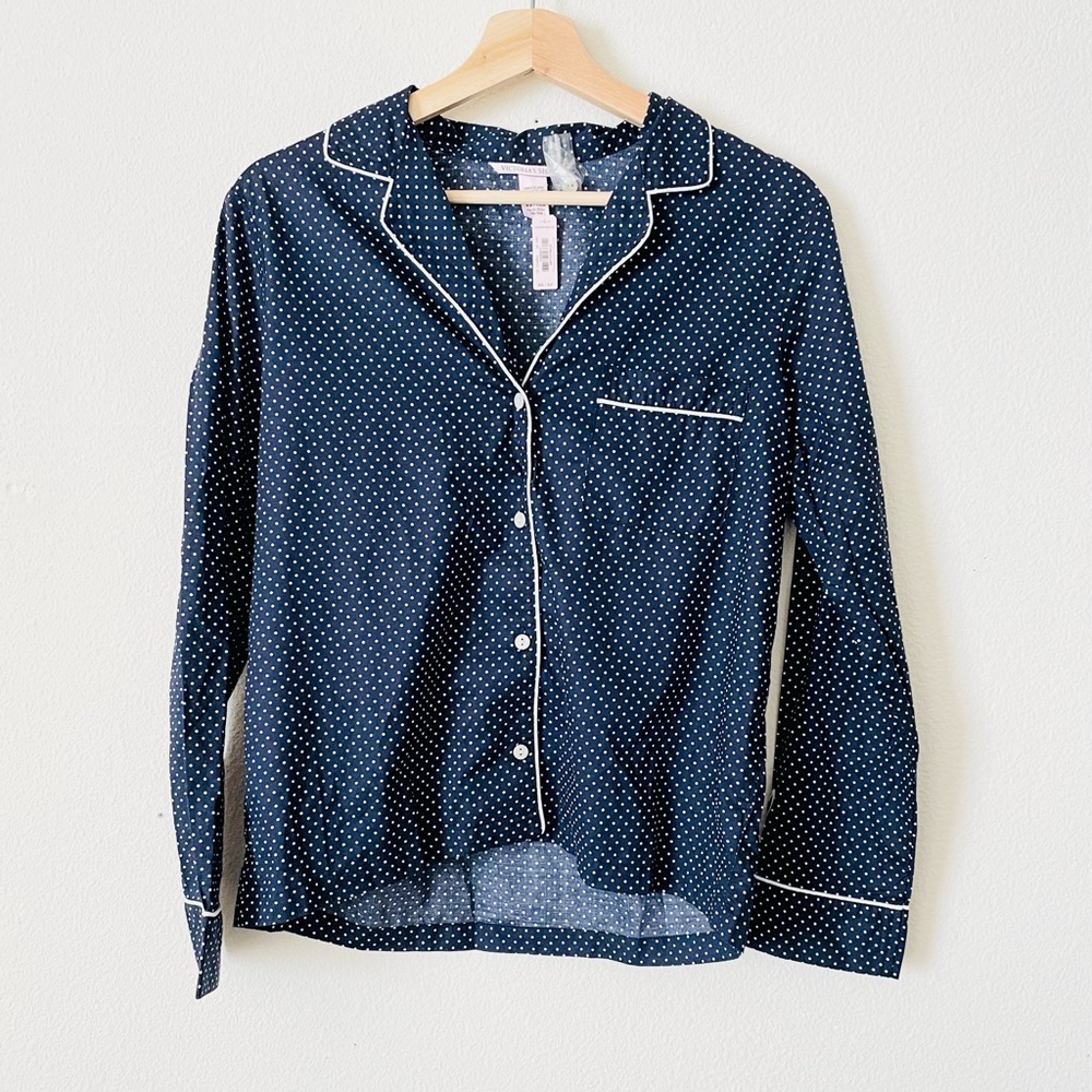XS Victoria’s Secret navy polka dot pajama top